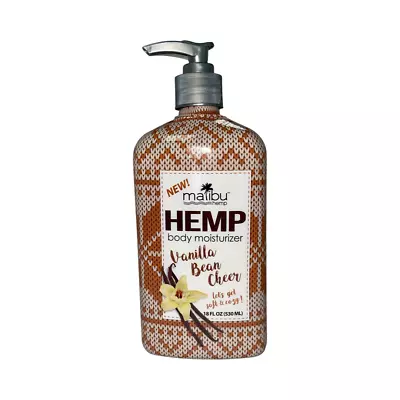 Malibu Hemp Vanilla Bean Cheer Moisturizer Body Lotion Tan Extender 18oz • $21.95