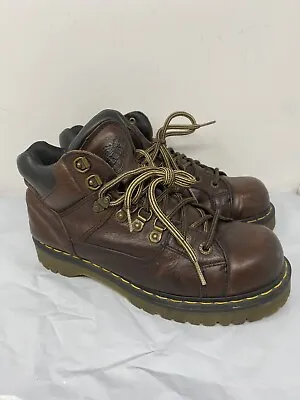 Vintage Dr Martens Air Wave 11302 Brown Leather Boots 90s Y2K Size Mens 10 • $69