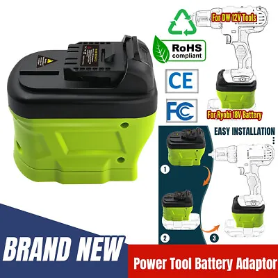 Adapter Converter For Ryobi 18V Battery To For De-walt 12V Cordless Power Tool • $30.29