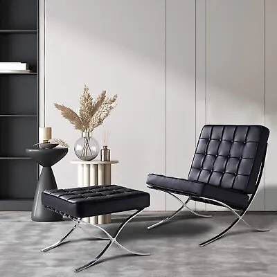 Modern Lounge Chair Studio Designs Accent Chair & Ottoman Stainless Steel Frame • $399.99