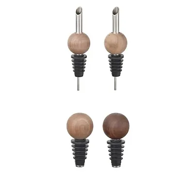 IKEA KRÖSAMOS Pourer & Stopper Solid Wood And Stainless Steel NEW (4 Pieces) • £23.75