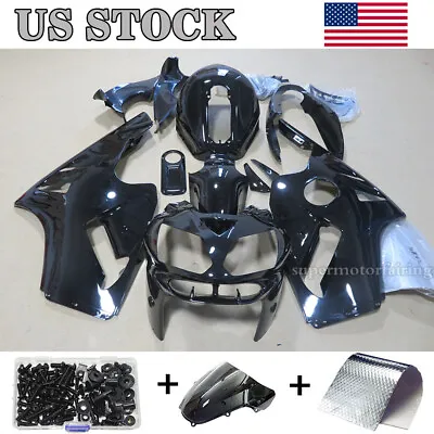 Gloss Black Fairing Kit For Kawasaki Ninja ZX12R 2002-2005 ABS Body Work + Bolts • $359.99