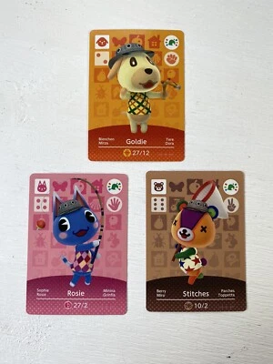 $20 • Buy Animal Crossing Amiibo Festival Cards - Rosie, Stitches And Goldie