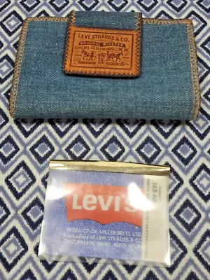 Levi Strauss Bifold Wallet Vintage 70s Original Jean And Leather Stitched • £40.25