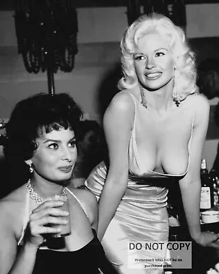 Sophia Loren & Jayne Mansfield 1957 Party - 8x10 Publicity Photo (cc872) • $8.87
