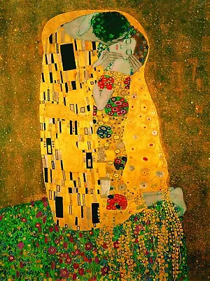  Framed Canvas Klimt The Kiss  Art Print Vintage Painting Australia • $48