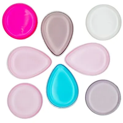 4x Pack Silicone Round & Drop Shape Makeup Sponges For Blending FoundationCream • £6.74