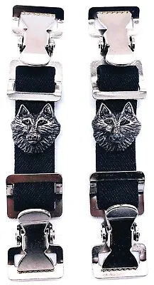 Wolf Motorcycle Biker Pants Boot Strap Stirrup Heavy Duty Clip Made In Usa • $23.99