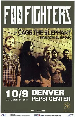 Foo Fighters Concert Poster 11 X 17 NEW !  FREE USA Shipping Only ! • $20