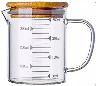  Graduated Beaker Mug With Handle And Durable Bamboo Lid Borosilicate Glass  • $21.11