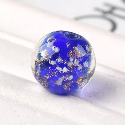 10pcs Round 6/8/10/12mm Luminous Lampwork Glass Beads For Jewelry Making DIY • $2.98