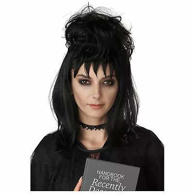 Women's Beetlejuice Beetle Girl Gothic Bride Lydia Monster Halloween Costume Wig • $24.83