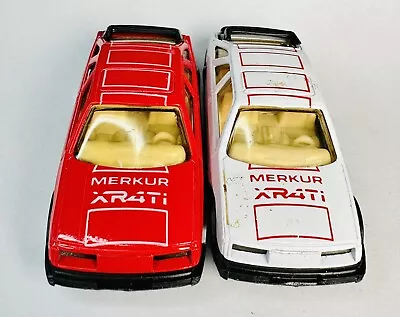 M.C. TOY MINI RACER FORD SIERRA MERKUR XR4Ti LOT OF 2 MADE IN MACAU • $15