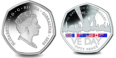 Rare   Ve Day 50p Coin / Half Crown 2019 D-day Coin • £10