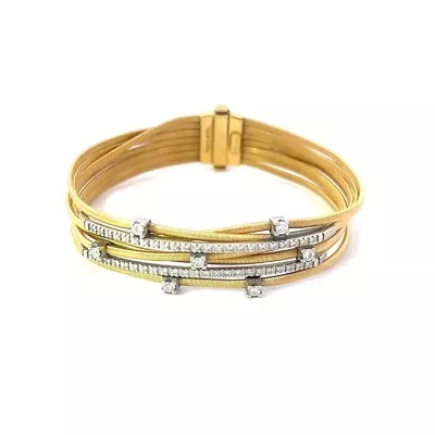 Marco Bicego Diamond Bracelet Marrakech Multistrand 18k Two Tone Gold • $3999