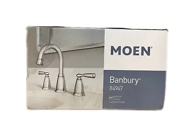 MOEN Banbury 8 In. Widespread Double Handle High-Arc Bathroom Faucet In Chrome • $79.95
