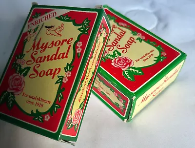 Mysore Sandal Sandalwood Soap Bars Vintage Original Packaging 75g & 125g - NEW • $18.89