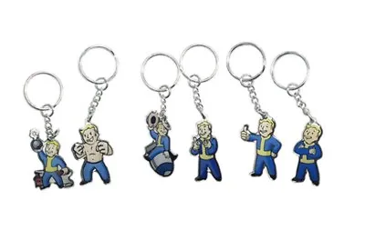 Fallout 4 Collectible Vault Boy Keychain Key Rings Complete Set Of 6 Designs • £18.58