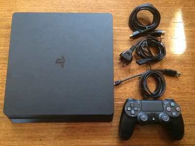 $200 • Buy Sony Playstation 4 PS4 Slim 500GB Black Console + Controller & Cables