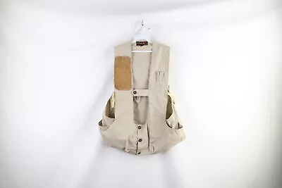 Vtg 60s 70s Streetwear Mens 42 Suede Leather Button Hunting Shooting Vest USA • $55.21