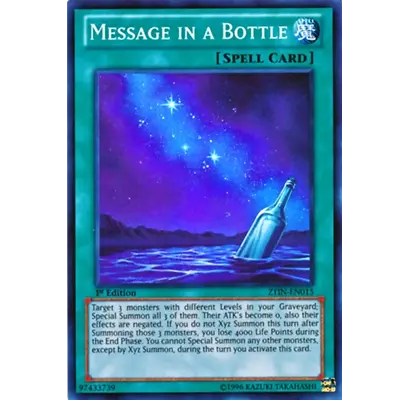 Message In A Bottle - ZTIN-EN015 - Super Rare - 1st Edition • $1.50