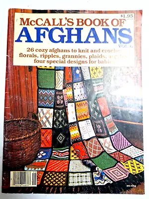 McCalls Crochet Knit Book Of Afghans Patterns VTG ABC Needlework & Crafts Throws • $8.50