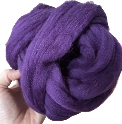 Purple Wool Roving Spin And Felting Wool Spin Into Yarn Needle Felt Shep's • $6.71
