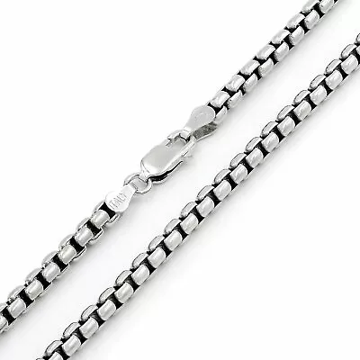 925 Sterling Silver Italian Round Box 1.5mm - 3.5mm Solid Rolo High Polish Chain • $69.99