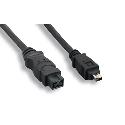 PTC 6-FT IEEE-1394B Firewire 800 9-Pin Male To 4-Pin Male Cable Gold Black • $9.99