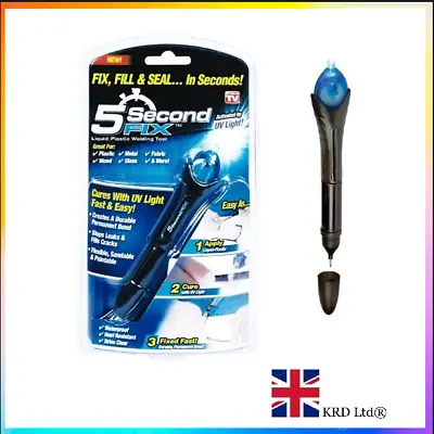 £3.55 • Buy 5 Second UV Light Fix Liquid Plastic Welding Compound Glue Repair Pen New Tool