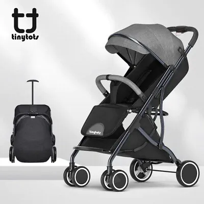 AirLite™ By Tinytots Cabin Stroller One Hand Folding Pushchair Pram • £95