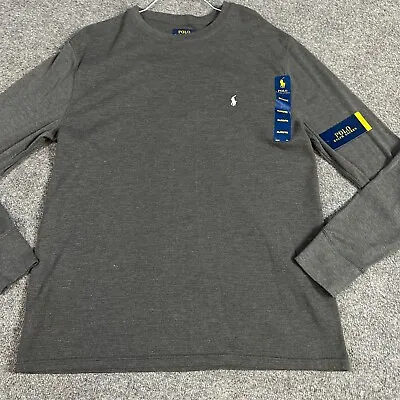 $36.90 • Buy Polo Ralph Lauren Thermal Shirt XL Gray Solid Recent Waffle Long Sleeve