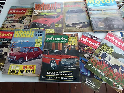 Vintage 1960's  Wheels Australia Car Magazines X8 + Bonuses • $28