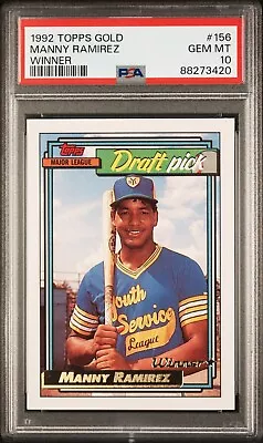 PSA 10 GEM MINT 10 - Manny Ramirez 1992 Topps Gold Winner Cleveland Indians RC • $125