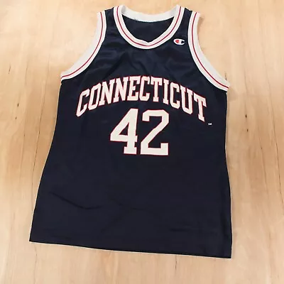 Vtg 90s CHAMPION UCONN # 42 Jersey SMALL Donyell Marshall Khalid El Amin • $99