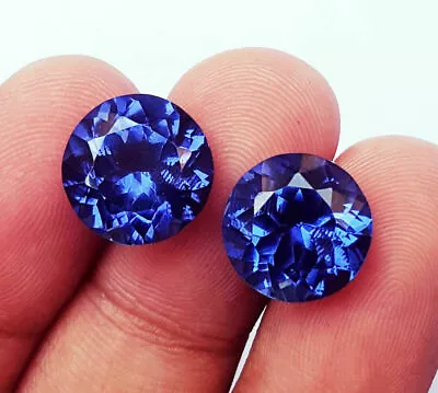 18 Ct Natural Blue Tanzanite Loose Gemstone Excellent Round Cut Certified P298 • £16.13