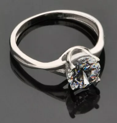 1.60Ct Round Lab-Created Diamond Women's Engagement Ring In 14K White Gold • $263.25