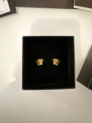 Versace Medusa Gold Stud Earrings • $175