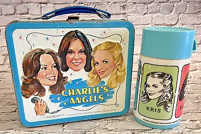 Vintage 1978 Charlie's Angels TV Show Aladdin Metal Lunch Box & Thermos • $119.99