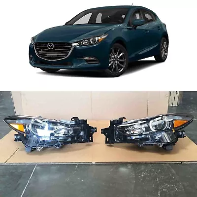 Halogen Projector Headlight For 2017 2018 Mazda 3 Sedan Hatchback 2pc Pair • $197.99