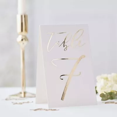 NEW Ginger Ray Gold Wedding Table Card Numbers By Spotlight • $16