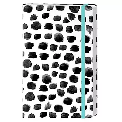 Lined Journal Notebook Hardcover For Women Medium 5.7 X 8.4 In Black Spots • $20.23