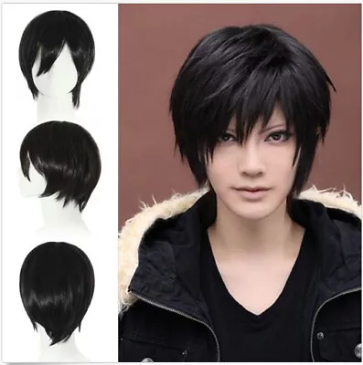 Boy Cut Short Straight Black Wigs Synthentic Wig Cosplay Party For Women Girls  • $13.29