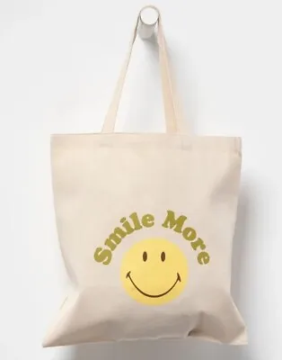 RSQ X Smiley Smile More Tote Bag Happy Face NWT  • $14.50