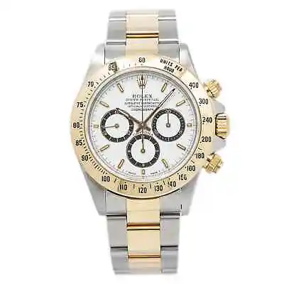 Rolex Daytona M16523 Zenith 2022 RSC 18k YG Two Tone White Dial Men's Watch 40mm • $25437.71