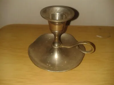 Vintage 1990's Small Silver Tone Metal Candle Holder. 6cm Tall. (D26a) • £4.99