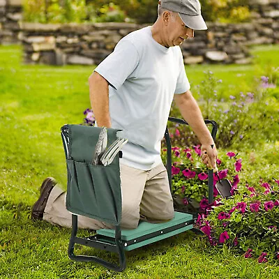 XXL-Ergonomic Garden Kneeler Seat Heavy Duty Gardening Bench Stool EVA Foam Pad • £23.92