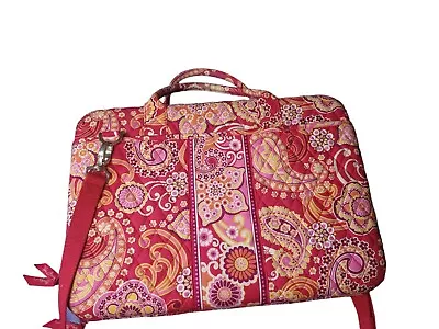 Vera Bradley Raspberry Fizz Hard Padded Laptop Case Detachable Strap Zippers • $32.50