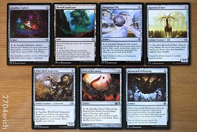 Set Of 7 Different *Fetch Two Lands* Colorless *NM* (MTG Burnished Hart) • $3.99