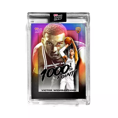 2023-24 Topps Now Victor Wembanyama VW-1 RC Rookie Card 1000 Points Spurs #VW1 • $49.89